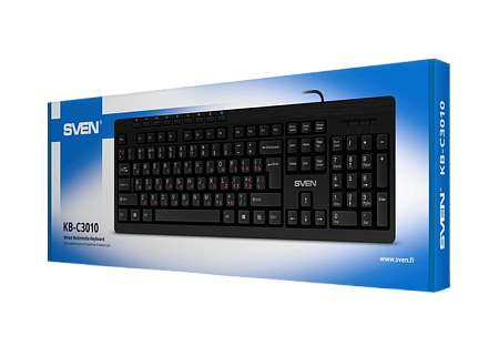 Клавиатура SVEN KB-C3010, Проводное, Чёрный Клавиатура SVEN KB-C3010, Проводное, Чёрный