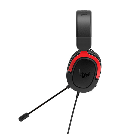Игровая Гарнитура ASUS TUF Gaming H3, Проводной аналоговый, Чёрный/Красный 