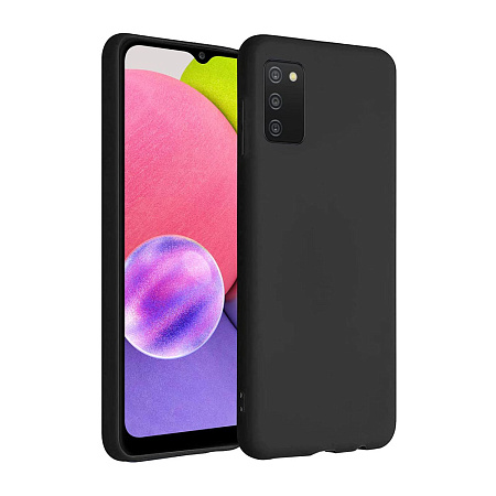 Helmet Case Liquid Silicone Samsung A03s, Black Helmet Case Liquid Silicone Samsung A03s, Black