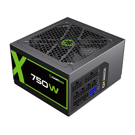 Power Supply ATX 750W GAMEMAX GX-750, 80+ Gold, 120mm, Active PFC, LLC+DC/DC, Temperature control fa Power Supply ATX 750W GAMEMAX GX-750, 80+ Gold, 120mm, Active PFC, LLC+DC/DC, Temperature control fa