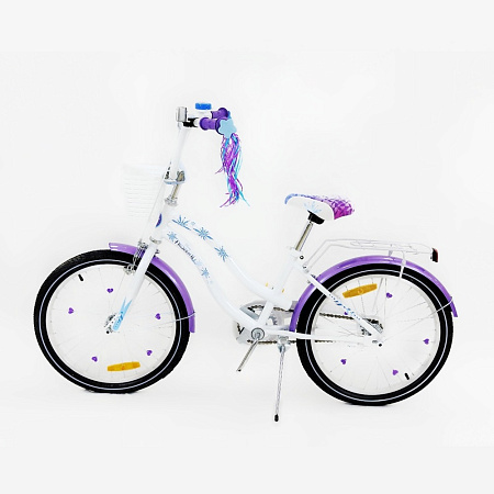 Frozen Children's Bicycle, 20",Steel frame, Aluminum rim, Ring, Hand brake, White
