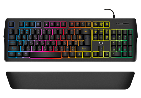Gaming Keyboard SVEN KB-G9400, Fn keys, Programmable, Win Lock, Wrist rest, RGB, 1.8m, USB, EN/RU, B