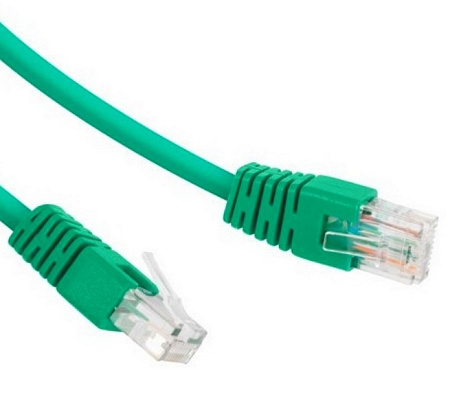  5m, Patch Cord  Green, PP12-5M/G, Cat.5E, Cablexpert, molded strain relief 50u" plugs
