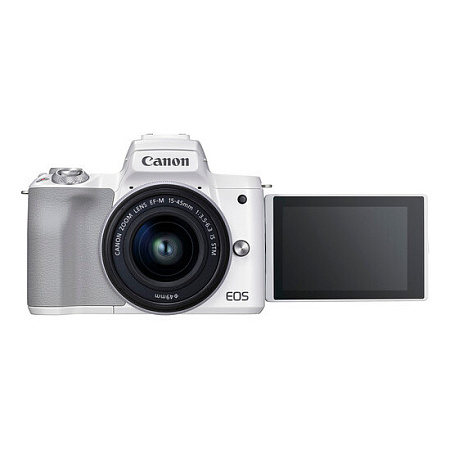 Беззеркальный фотоаппарат Canon EOS M50 Mark II, White + EF-M 15-45 IS, Белый