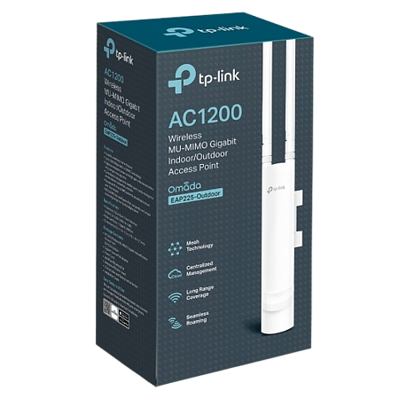 Wi-Fi AC Outdoor Dual Band Access Point TP-LINK "EAP225-Outdoor", 1200Mbps, MU-MIMO, Omada, PoE