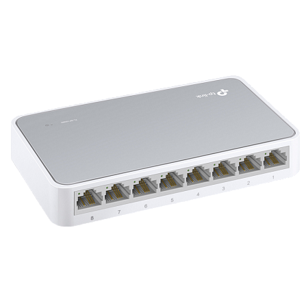 .8-port 10/100Mbps Desktop Switch  TP-LINK "TL-SF1008D", Plastic Case
