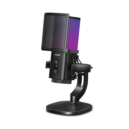 UGREEN Gaming Microphone, Mic for PC 24bit/96kHz, with Quick Mute, Pop Filter, Shock Mount, Volume Knob, Black UGREEN Gaming Microphone, Mic for PC 24bit/96kHz, with Quick Mute, Pop Filter, Shock Mount, Volume Knob, Black