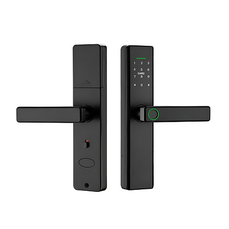 Smart Lock with Fingerprint Outdoor, Password. Tuya APP G518, Black Smart Lock with Fingerprint Outdoor, Password. Tuya APP G518, Black