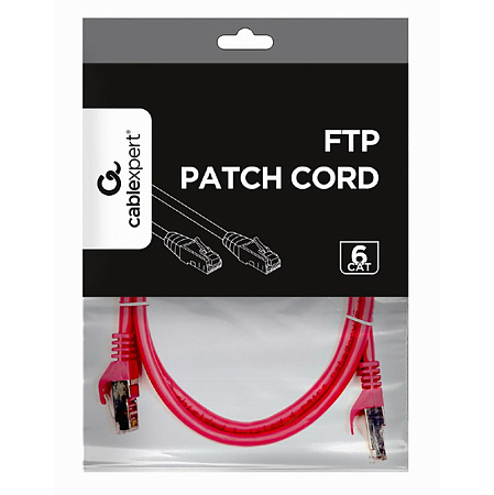 Patch Cord Cat.6/FTP, 1 m, Pink, PP6-1M/RO, Cablexpert Patch Cord Cat.6/FTP, 1 m, Pink, PP6-1M/RO, Cablexpert