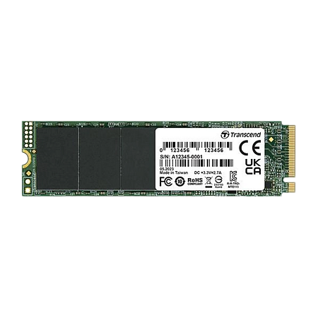 .M.2 NVMe SSD 1.0TB  Transcend 115S [PCIe 3.0 x4, R/W:3200/2000MB/s, 250/170K IOPS, 400TBW, 3DTLC]
