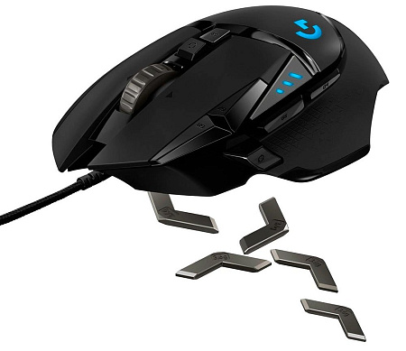 Gaming Mouse Logitech G502 Hero, 25, 6k dpi, 11 buttons, 400IPS, 40G, 121g+18g, 10000Hz, Ergonomic, 