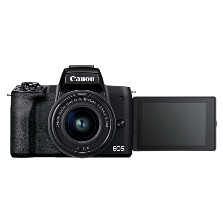 Беззеркальный фотоаппарат Canon EOS M50 Mark II + EF-M 15-45 IS + EF-M 55-200 IS, Чёрный