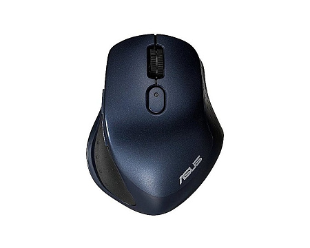 Wireless Mouse Asus MW203, 1000-2400 dpi, 6 buttons, Ergonomic, 96g, Silent, 1xAA, 2.4Ghz+BT, Blue