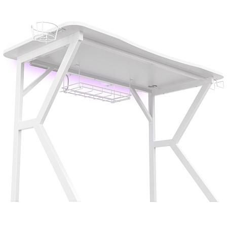 Genesis Desk Gaming Holm 320, RGB White (Organizer, Wireless Charger, Multiple holder, USB Hub, Remote Controller, 120x60x75cm) Genesis Desk Gaming Holm 320, RGB White (Organizer, Wireless Charger, Multiple holder, USB Hub, Remote Controller, 120x60x75cm)