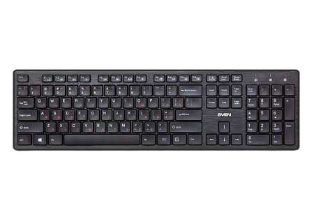 Клавиатура SVEN KB-E5900W, Беспроводное, Чёрный