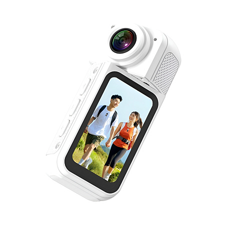 Mini Action Camera S70 Lens 2.7K, 180 Rotation, White