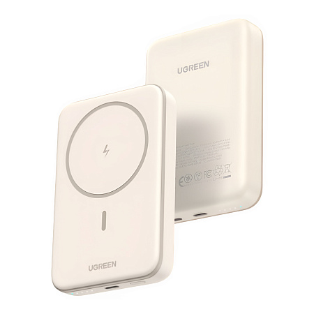 UGREEN Power Bank Mini Magnetic Wireless Qi 10000mAh, 20W, Beige