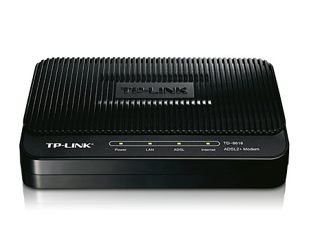 ADSL Modem TP-LINK "TD-8616",1xEthernet port, ADSL/ADSL2/ADSL2+, Splitter, Annex A