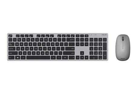 Wireless Keyboard & Mouse Asus W5000, 13 Fn keys, Ultra thin, Metal-like finish, Silent, 800-1600dpi