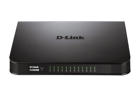 24-port 10/100Mbps Desktop Switch D-Link "DES-1024A/E1B", Plastic Case
