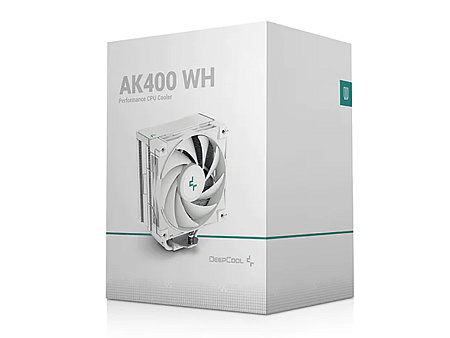 AC Deepcool "AK400 WH" (≤29dB, 500-1850RPM, 66.47 CFM, 120mm, 220W, 4x6mm, 661g.)