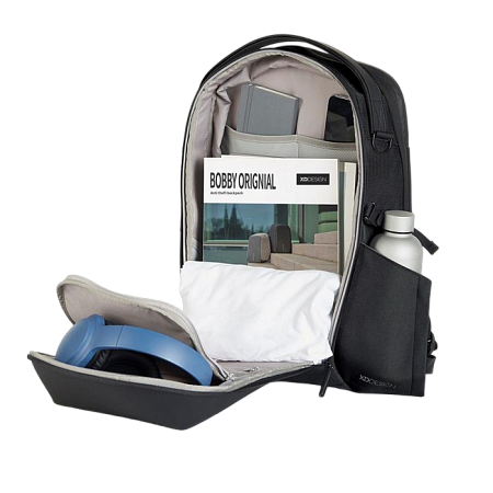 Backpack Bobby Bizz, anti-theft, P705.931 for Laptop 15.6" & City Bags, Black