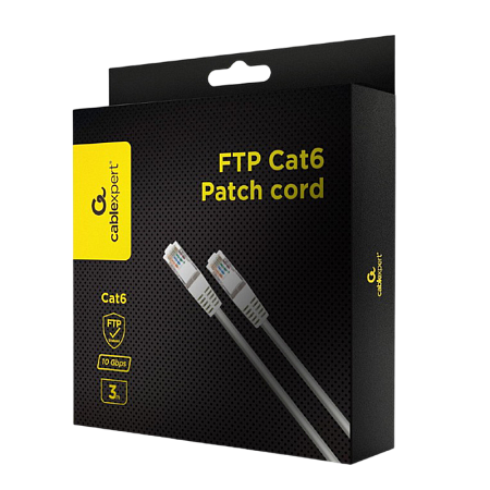 Retail pack Patch Cord Cat.6/FTP, 3m, PPB6-3M, Cablexpert Retail pack Patch Cord Cat.6/FTP, 3m, PPB6-3M, Cablexpert