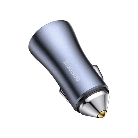 Baseus Car Charger 1*Type-C+1*USB-A 40W 1m, Golden Contactor Pro, Black