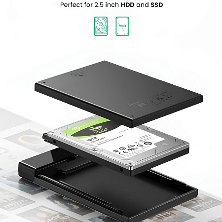 UGREEN US221 2.5" SATA HDD / SSD Enclosure 6Gbps USB-C