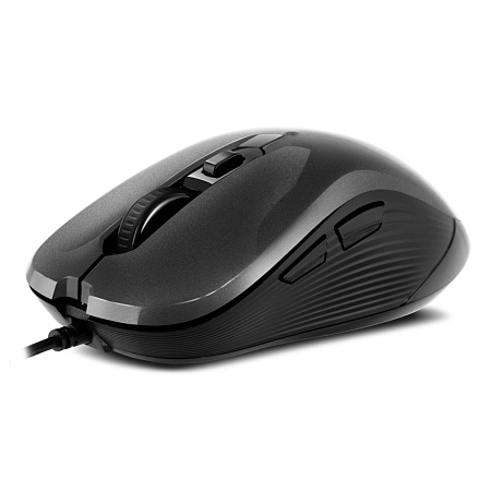 Mouse SVEN RX-520S, 800-3200 dpi, 6 buttons, Ambidextrous, Silent, 83g., 1.5m, USB, Gray
