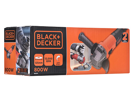 Angle Grinder Black+Decker (BEG120-QS) 800 W 125mm 12.000 rpm Angle Grinder Black+Decker (BEG120-QS) 800 W 125mm 12.000 rpm