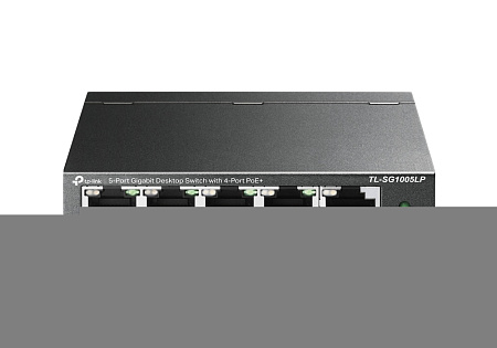 .5-port Gigabit Switch TP-LINK "TL-SG1005LP", with 4-Port PoE, steel case, 40W Budget, Autorecovery