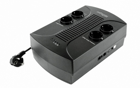 UPS Gembird  Energenie 650VA/390W UPS with AVR, 4x Schuko outlets, LED status indication, EG-UPS-001