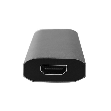 Docking Station Chieftec DSC-502, 5-in-1, 2xUSB-C, 2xUSB3.2, HDMI, PD 80W, Aluminum, Titanium grey
