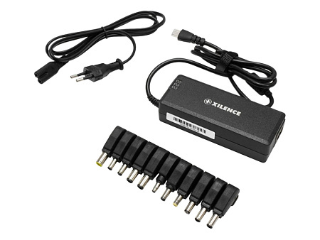 XILENCE XP-LP90.XM010, 90W Mini, Universal Notebook Power Adapter, 11 (+LENOVO) different tips, LED 