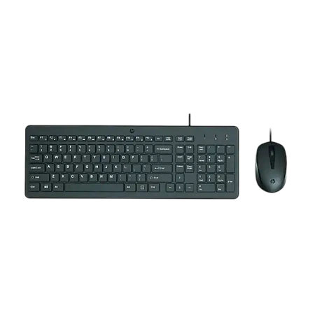 Клавиатура и мышь HP 150, Проводное, Чёрный