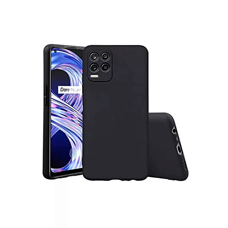 Helmet Case Liquid Silicon Realme 8, Black Helmet Case Liquid Silicon Realme 8, Black