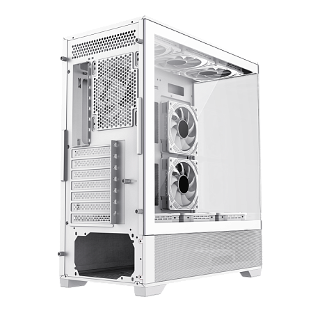 Case ATX GAMEMAX Vista AW, w/o PSU, 0.6mm, 6x120mm ARGB, ARGB Hub, RC, Front&Side Tempered Glass, 1x