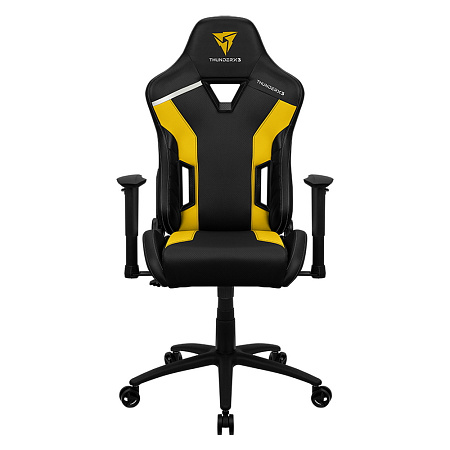 Gaming Chair ThunderX3 TC3 Black/Bumblebee Yellow, User max load up to 150kg / height 165-185cm