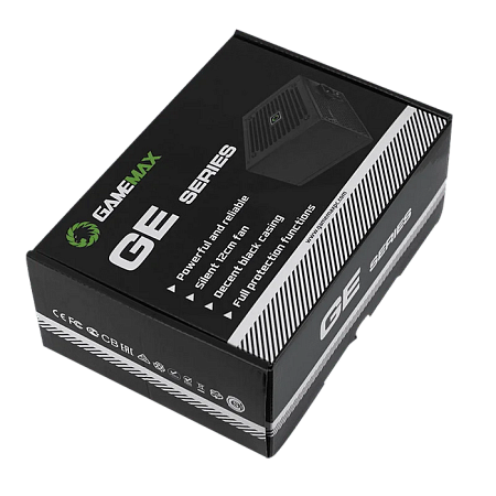Power Supply ATX 500W GAMEMAX GE-500, 80+, 120mm, Active PFC, Temperature control fan, Black