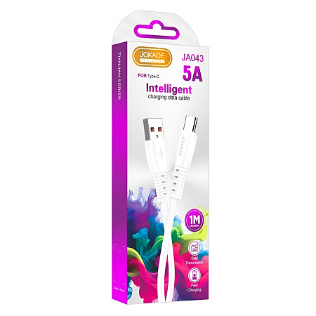 Jokade Cable USB-A to Type-C 5A 1M JA043, White