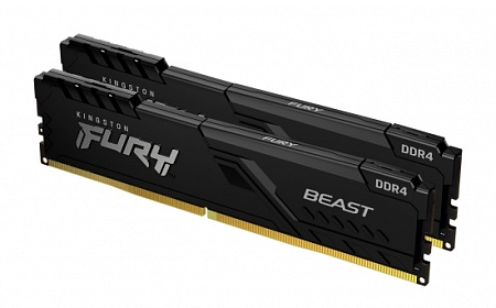 32GB DDR4-3733MHz Kingston FURY Beast (Kit of 2x16GB) (KF437C19BB1K2/32), CL19-23-23, 1.35V, Black 32GB DDR4-3733MHz Kingston FURY Beast (Kit of 2x16GB) (KF437C19BB1K2/32), CL19-23-23, 1.35V, Black