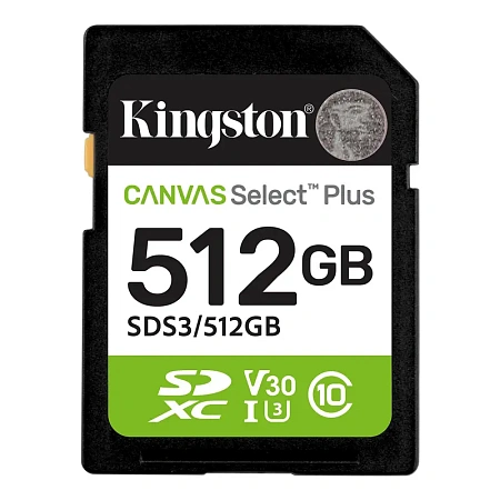 Карта памяти Kingston Canvas Select Plus, 512Гб (SDS3/512GB) Карта памяти Kingston Canvas Select Plus, 512Гб (SDS3/512GB)