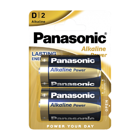 D size  Panasonic "ALKALINE Power" 1.5V, Alkaline, Blister*2, LR20REB/2BP