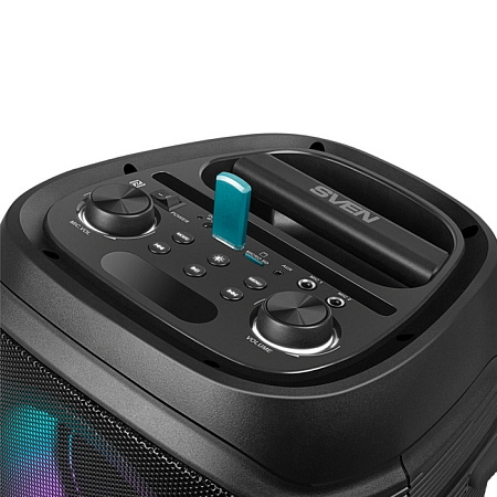 Partybox SVEN "PS-800" 100w, Black, Bluetooth, TWS, Bluetooth, FM, USB, microSD, 2x4400mA*h