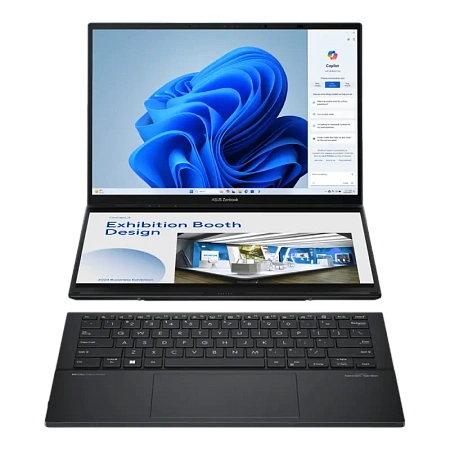 Ноутбук 14" ASUS Zenbook DUO OLED UX8406MA, Inkwell Gray, Intel Core Ultra 9 185H, 32Гб/2048Гб, Windows 11 Home