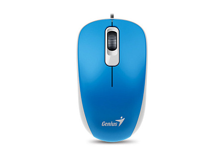 Mouse Genius DX-110, 1000 dpi, 3 buttons, Ambidextrous, 85g, 1.5m, USB, Blue