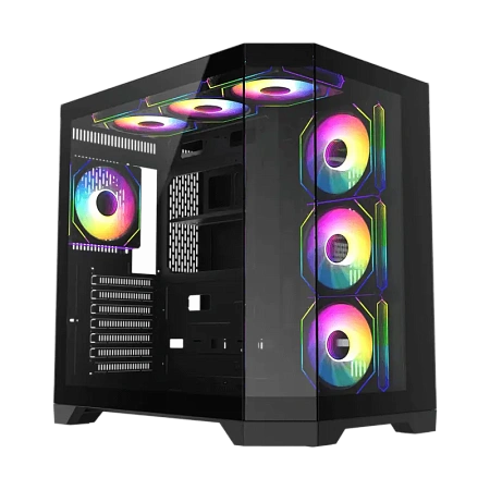 Компьютерный корпус Gamemax HYPE-A, Midi-Tower, Без блока питания, Чёрный