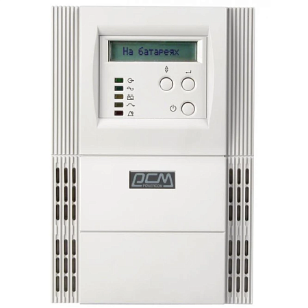 UPS PowerCom VGD-3000 3000VA/2100W, On-Line, LCD,AVR,RJ45,USB,RS232, SNMP, 6xSchuko, Ext. batt. conn