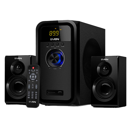 Speakers SVEN "MS-2051" SD-card, USB, FM, remote control, Bluetooth, Black, 55w/30w + 2x12.5w/2.1